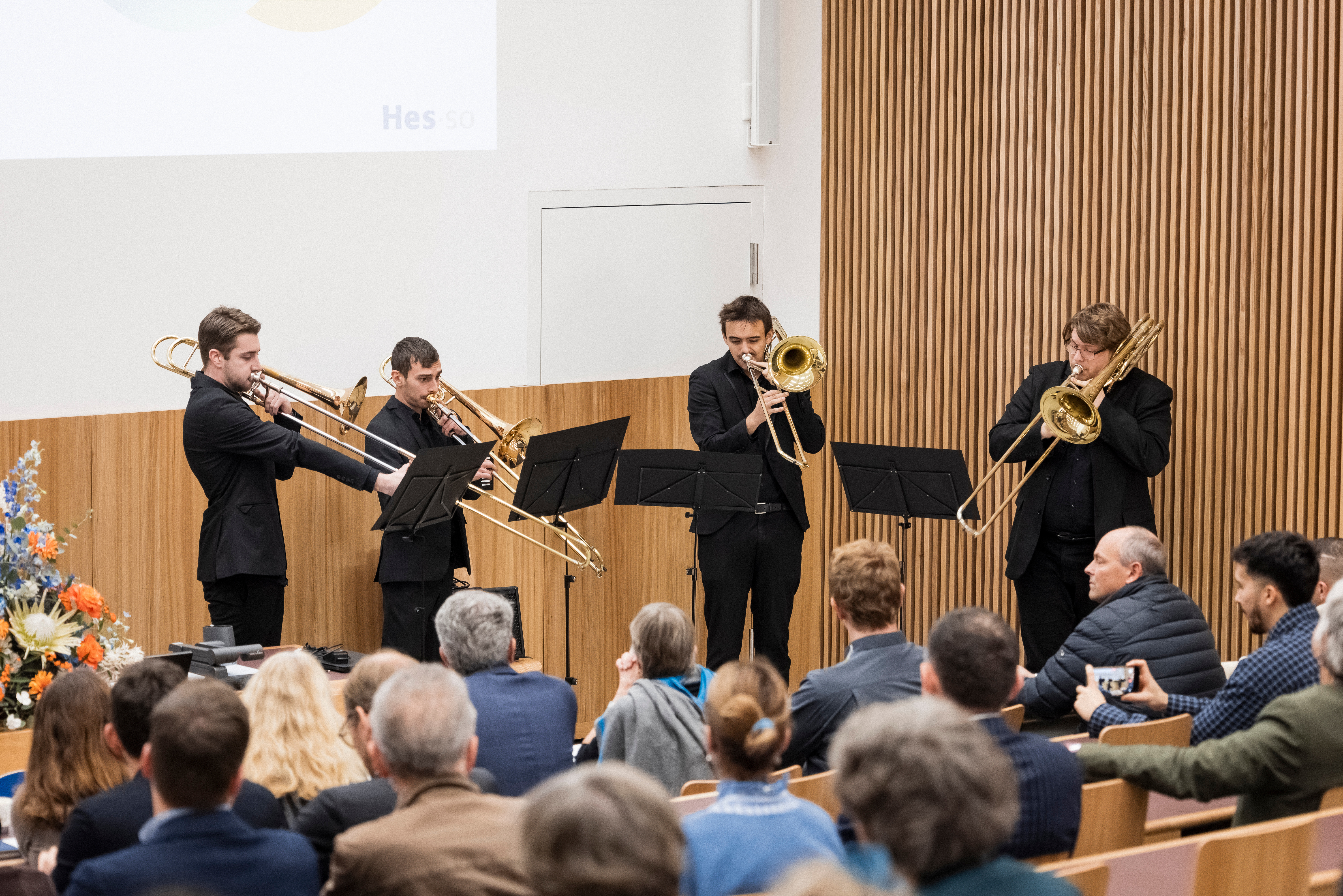 Moment musical, joué par des étudiants de l'HEMU du site de Fribourg - © Guillaume Perret