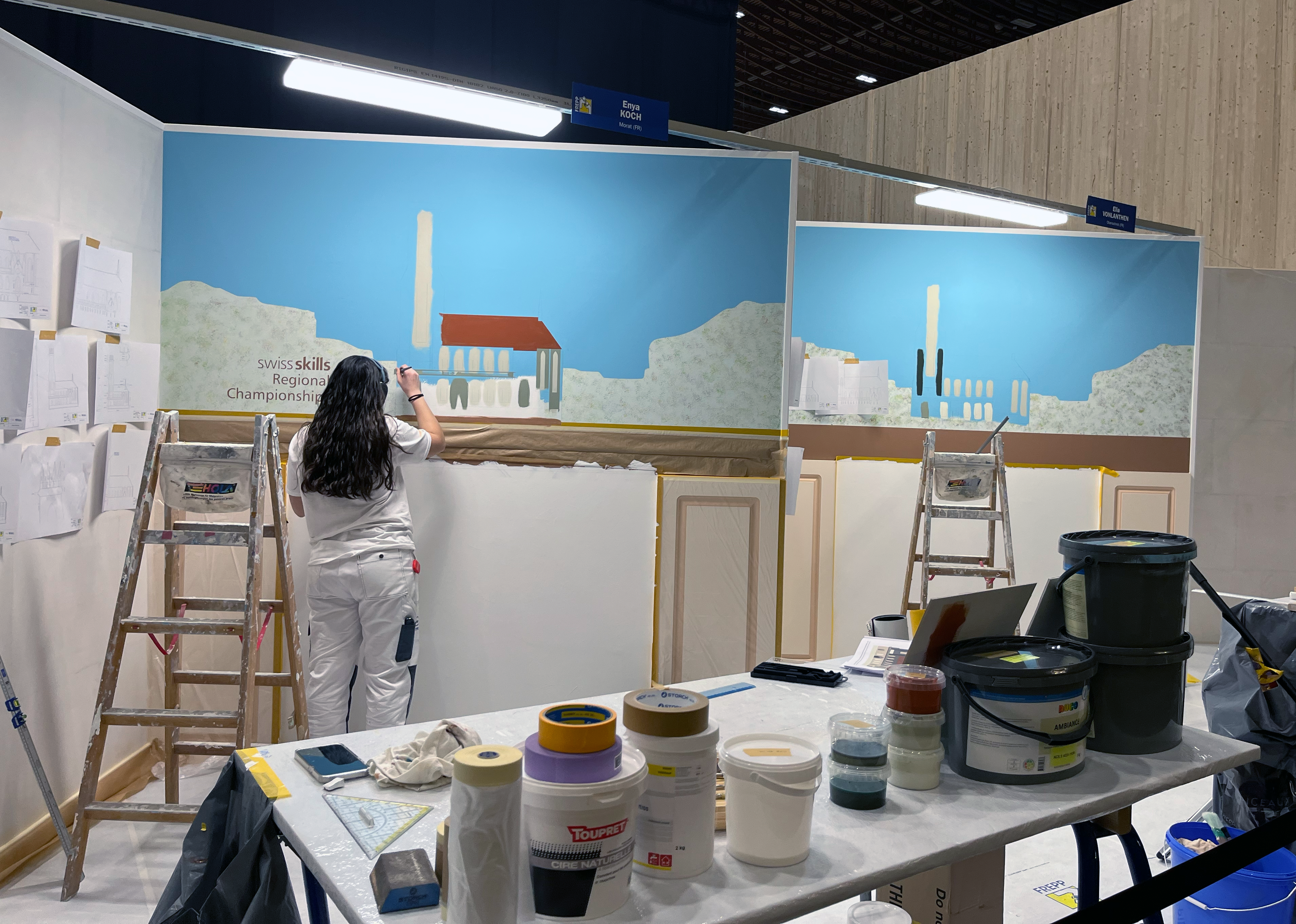 Une apprentie à l'oeuvre, Forum START Fribourg 